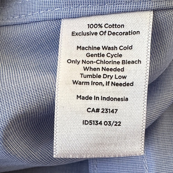 TALBOTS Women's Light Blue Button Down Shirt - Picture 10 of 10